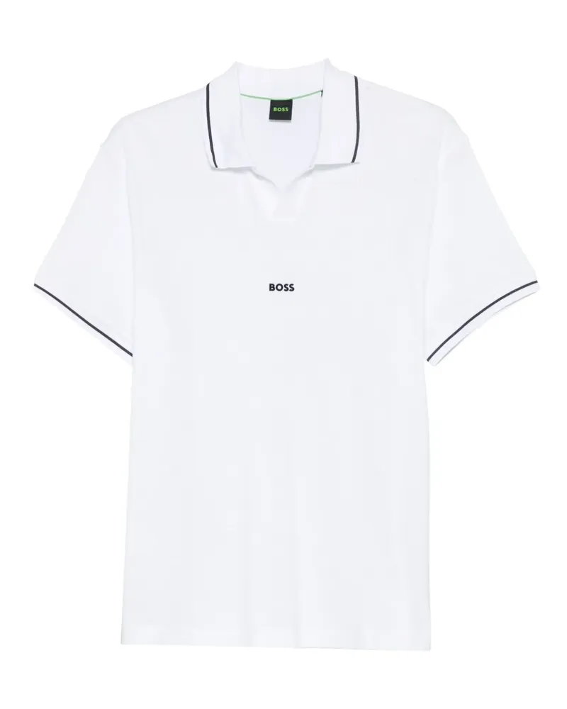 HUGO BOSS Poloshirt aus Jacquard - Weiß Weiß