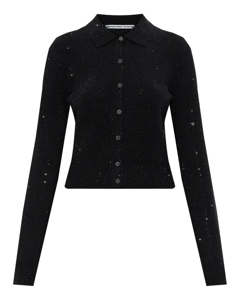 Alexander Wang crystal-embellished cardigan - Schwarz Schwarz