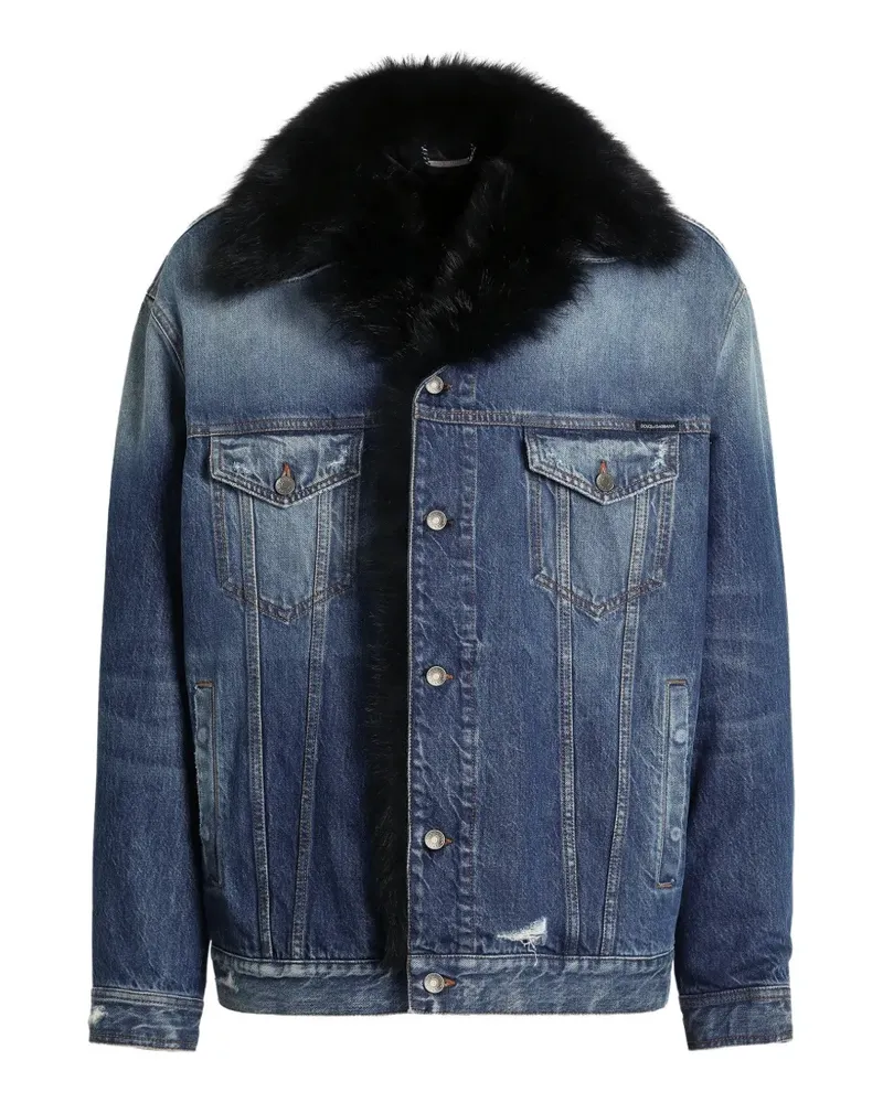 Dolce & Gabbana Klassische Jeansjacke - Blau Blau