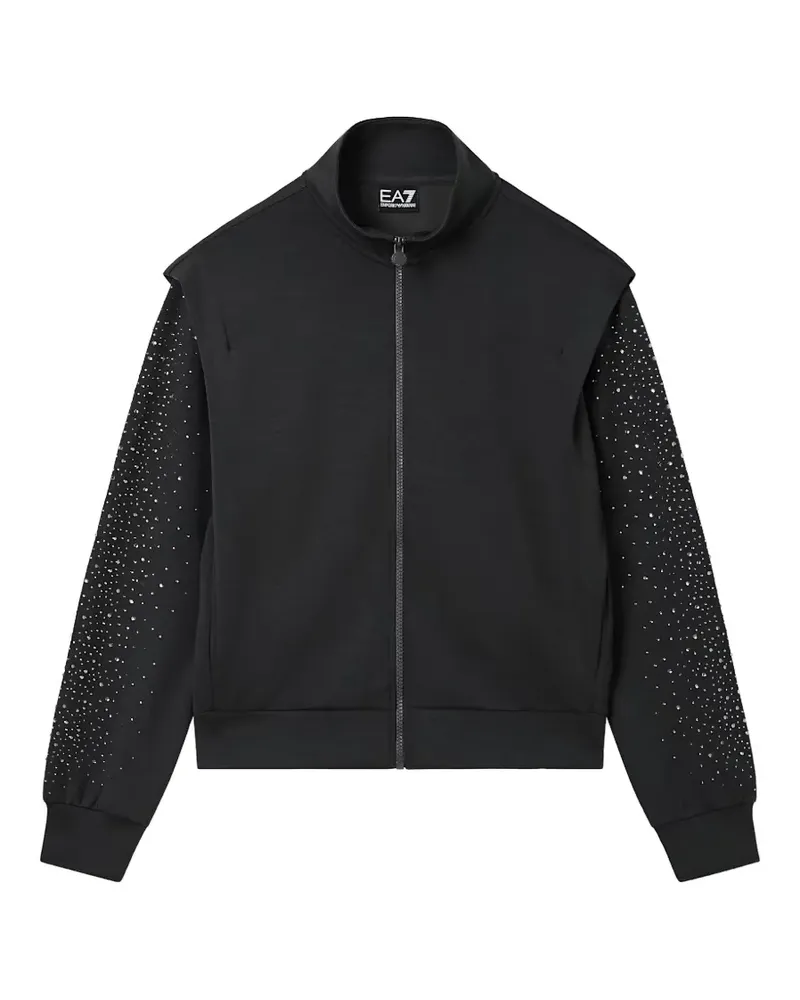 EA7 Sweatshirt mit Strass - Schwarz Schwarz