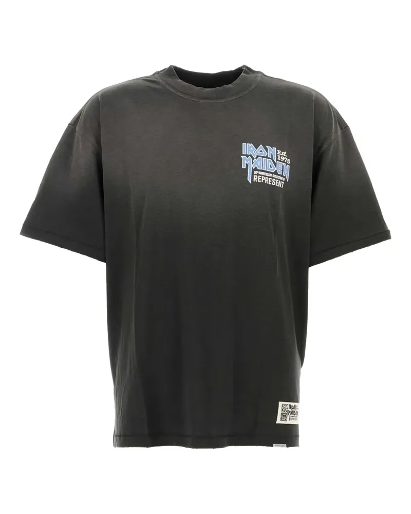 REPRESENT Iron Maiden T-Shirt mit Logo-Print - Schwarz Schwarz