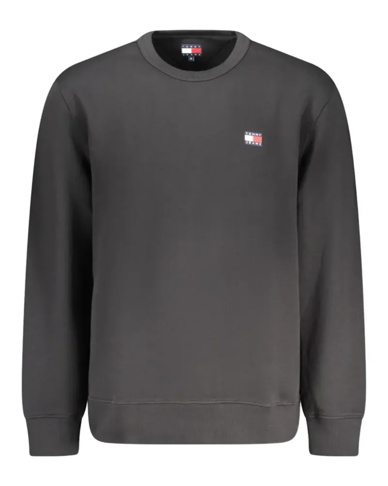 Tommy Hilfiger logo-patch crew-neck sweater - Schwarz Schwarz