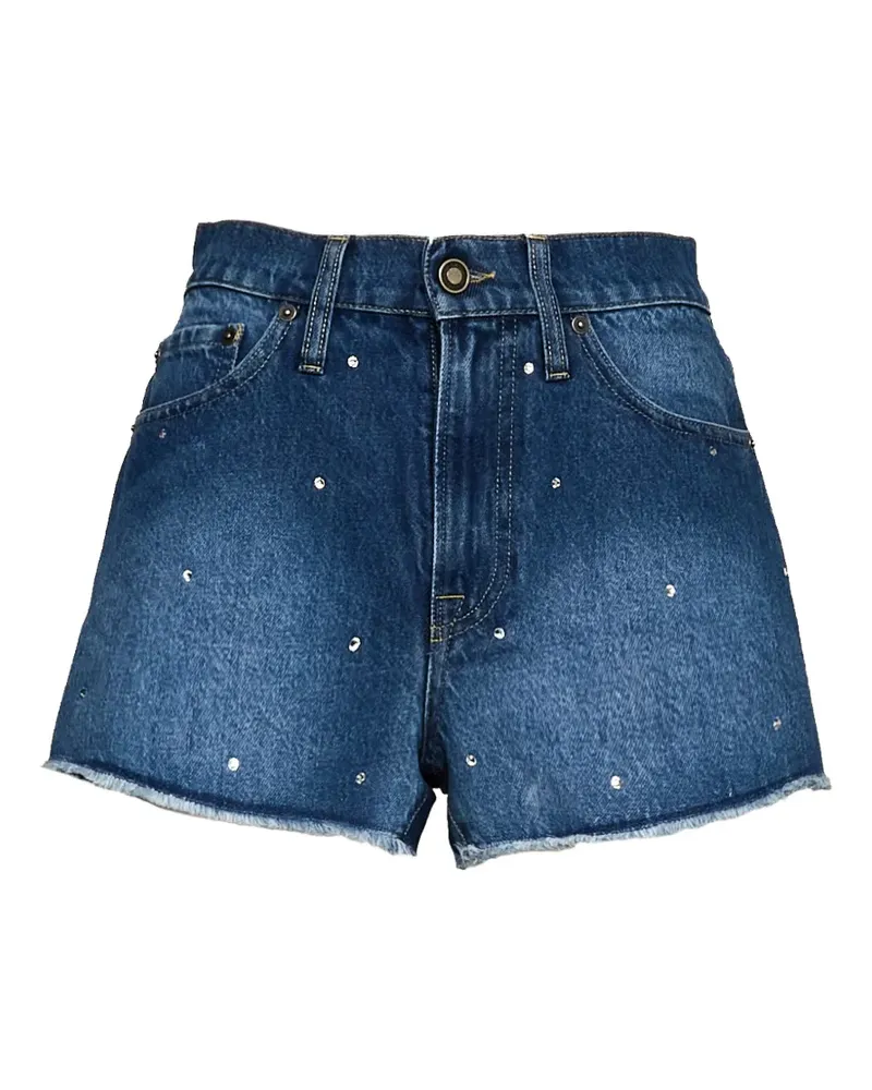 MC2 Saint Barth Musa rhinestone-embellished denim shorts - Blau Blau