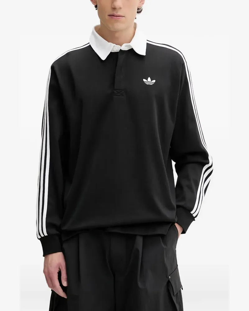 adidas long-sleeve polo shirt - Schwarz Schwarz