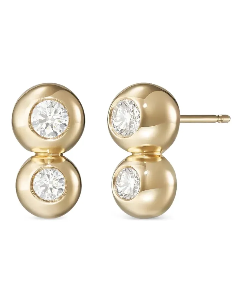 Melissa Kaye Große 18kt Audrey Double Gelbgoldohrringe mit Diamanten Gold
