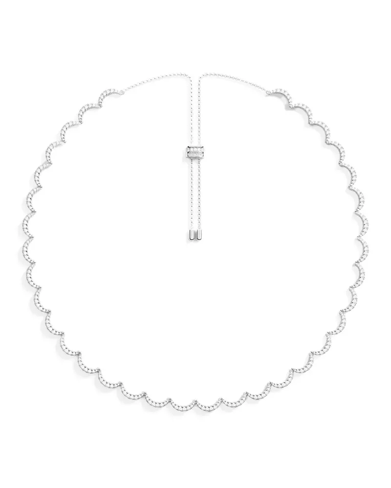 APM Monaco Waves scalloped necklace - Silber Silber