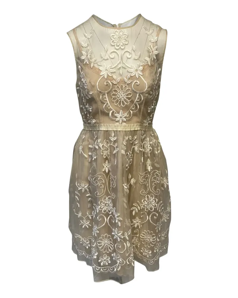 Needle & Thread Besticktes Spitzenkleid - Nude Nude
