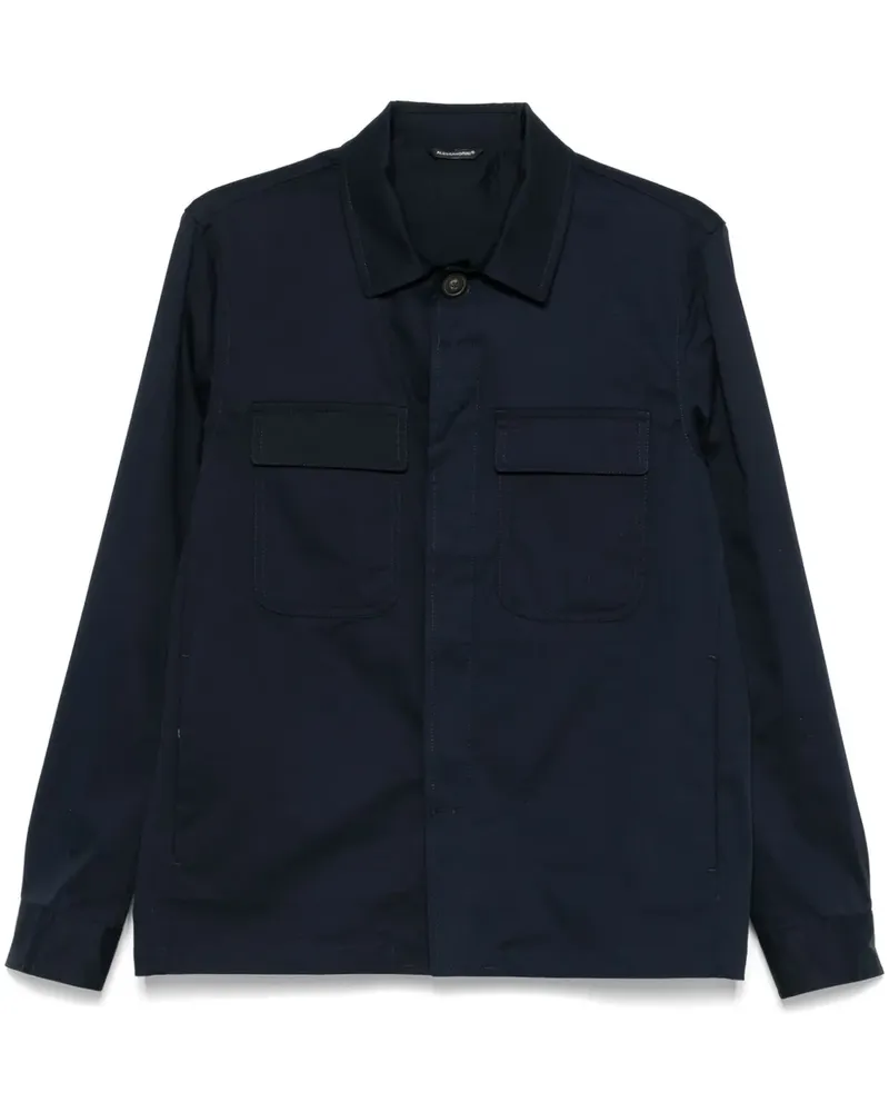 Daniele Alessandrini Klassische Hemdjacke - Blau Blau