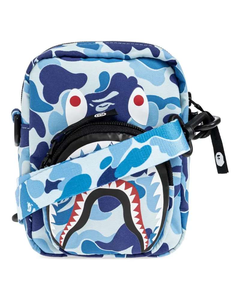 BAPE mini ABC Camo Shark shoulder bag - Blau Blau