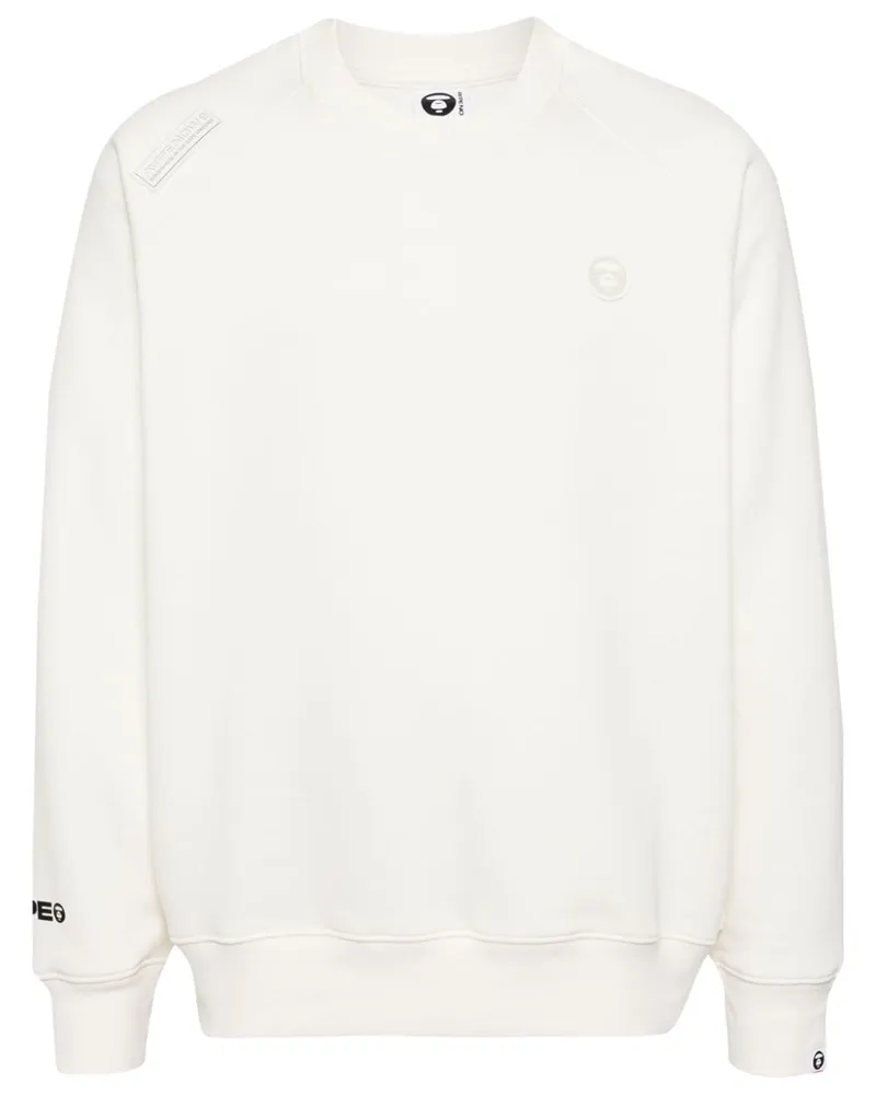 BAPE Sweatshirt mit Logo-Patch - Weiß Weiß