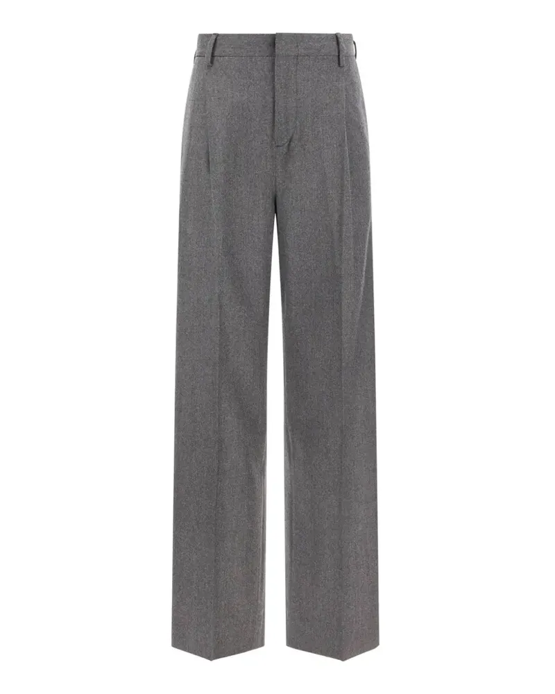 Briglia 1949 Wide-Leg-Hose mit Bundfalten - Grau Grau