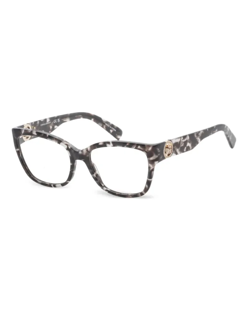 Longchamp Eckige Brille in Schildpattoptik - Grau Grau