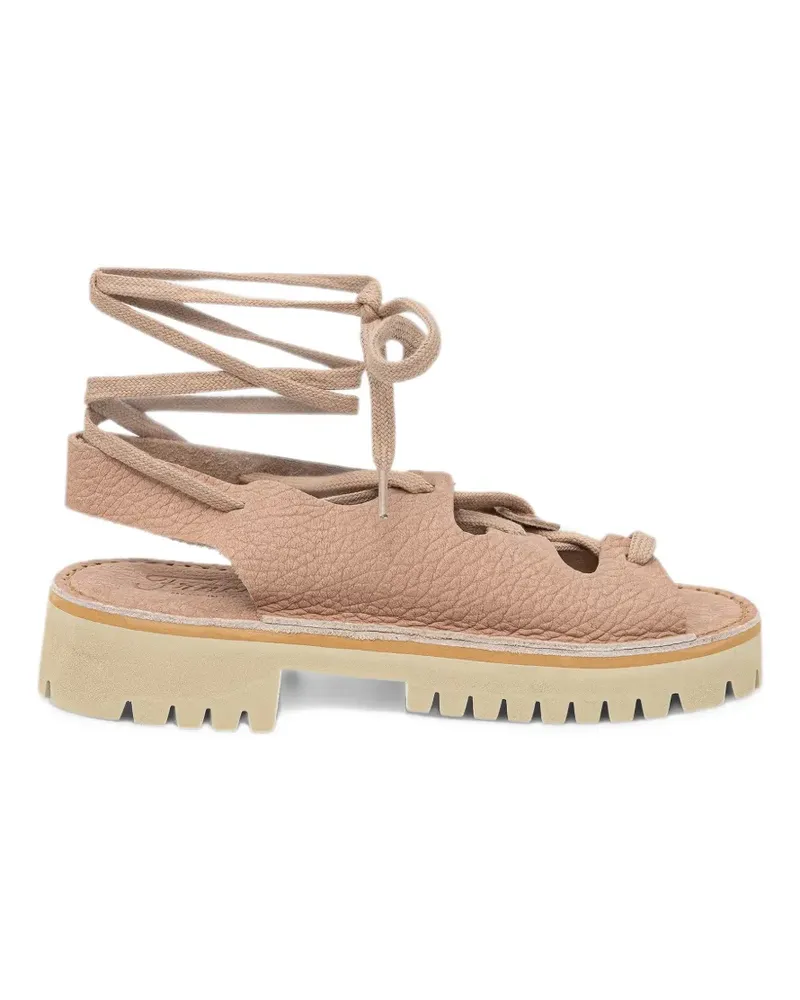 Fracap lace-up ridged-sole sandals - Rosa Rosa