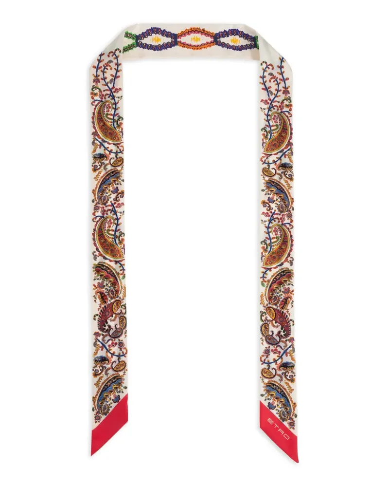 Etro Schal mit Paisley-Logo - Nude Nude