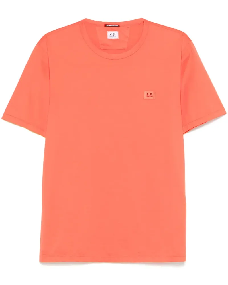 C.P. Company T-Shirt mit Logo-Patch - Rot Rot
