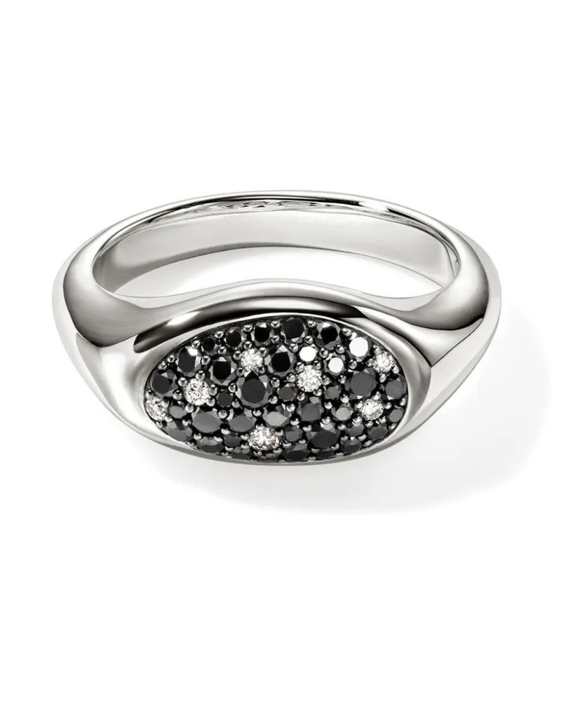 John Hardy Black Sand Ring mit Diamanten - Silber Silber