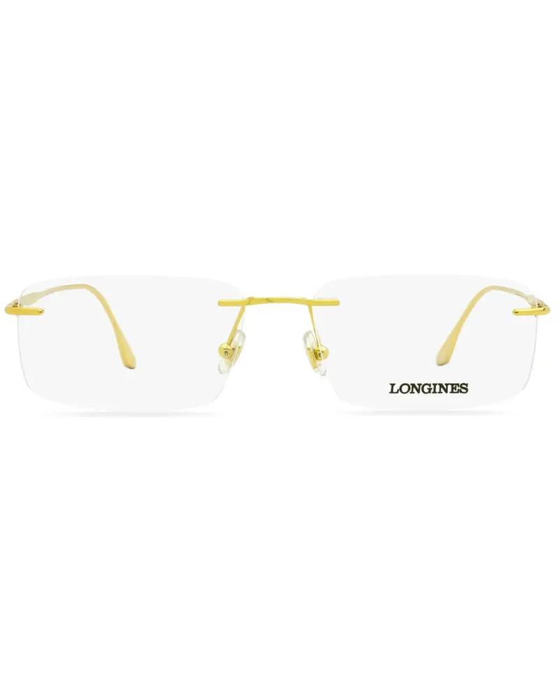 Longines Rahmenlose Brille mit eckigen Gläsern - Gelb Gelb