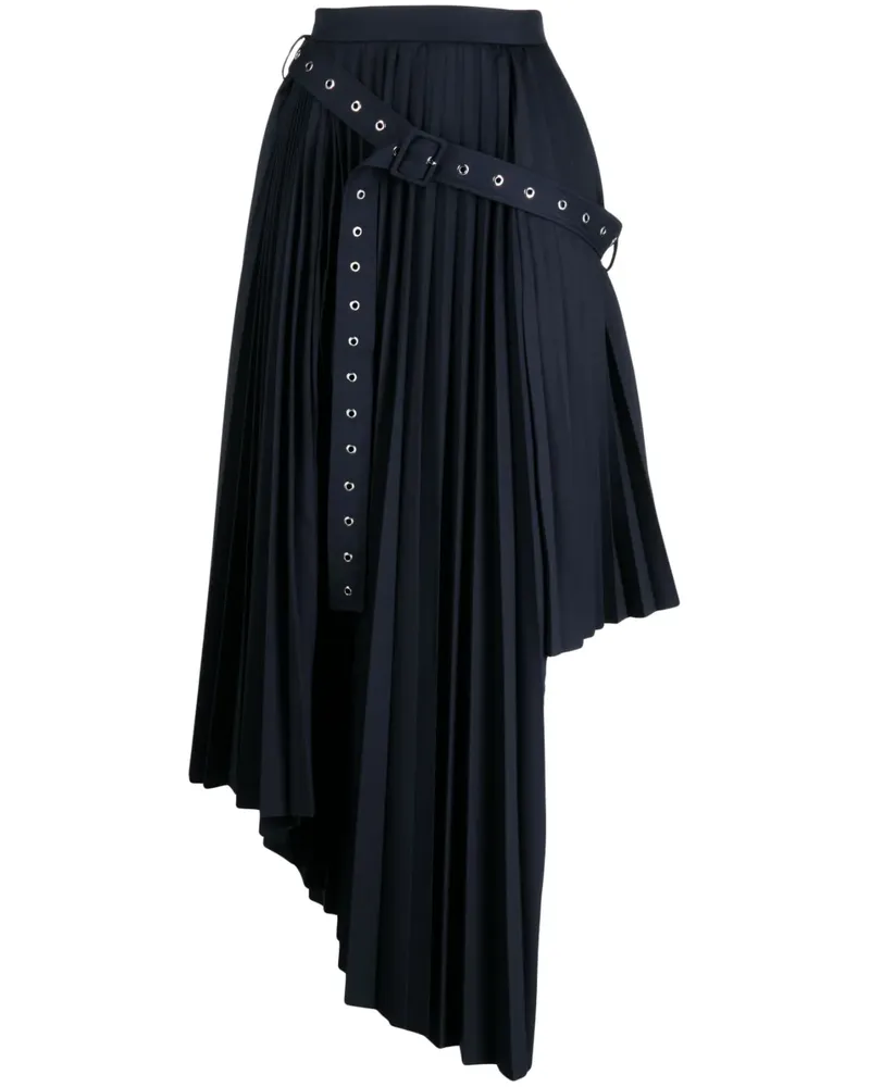 Rokh Asymmetrischer Faltenrock - Blau Blau