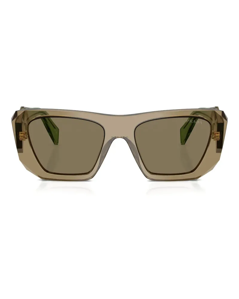 Prada Symbole geometric-frame sunglasses - Braun Braun