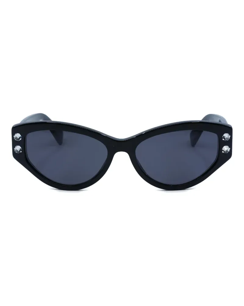 Moschino Cat-Eye-Sonnenbrille mit Vollrand - Schwarz Schwarz