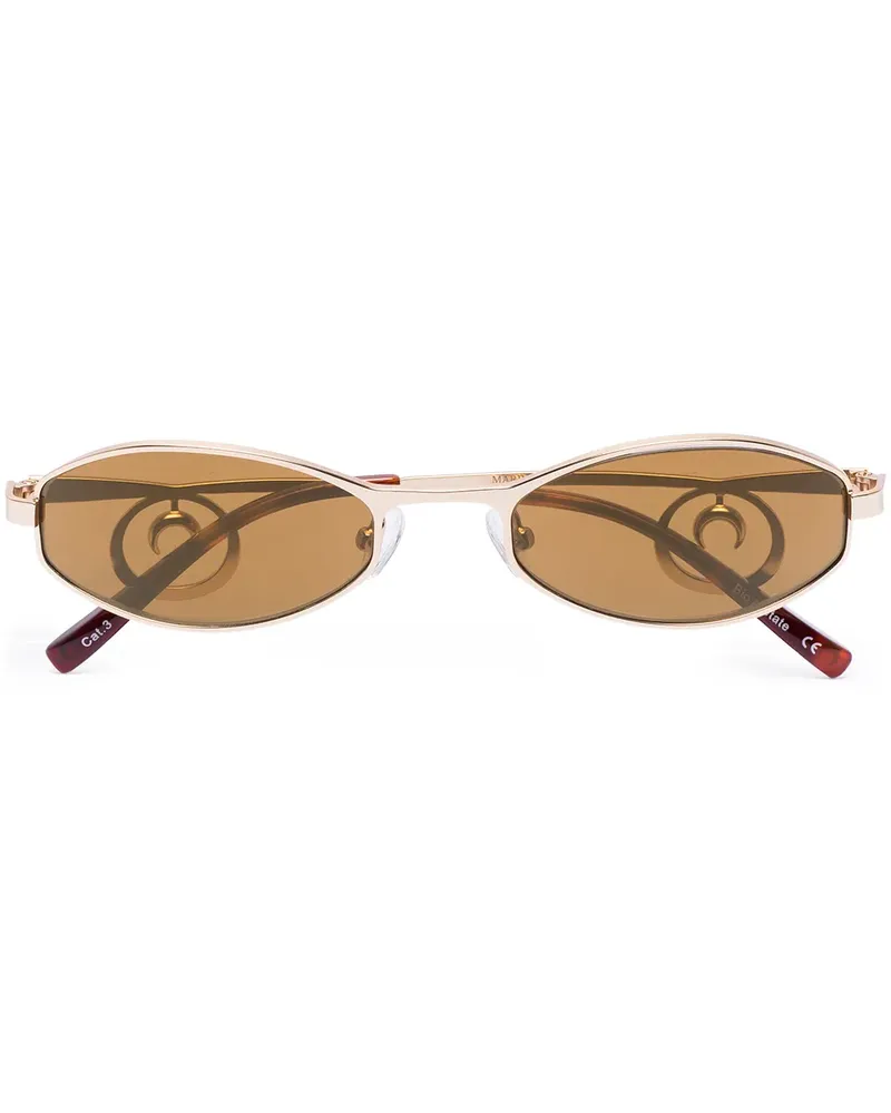 Marine Serre x Vuarnet Swirl Sonnenbrille - Braun Braun