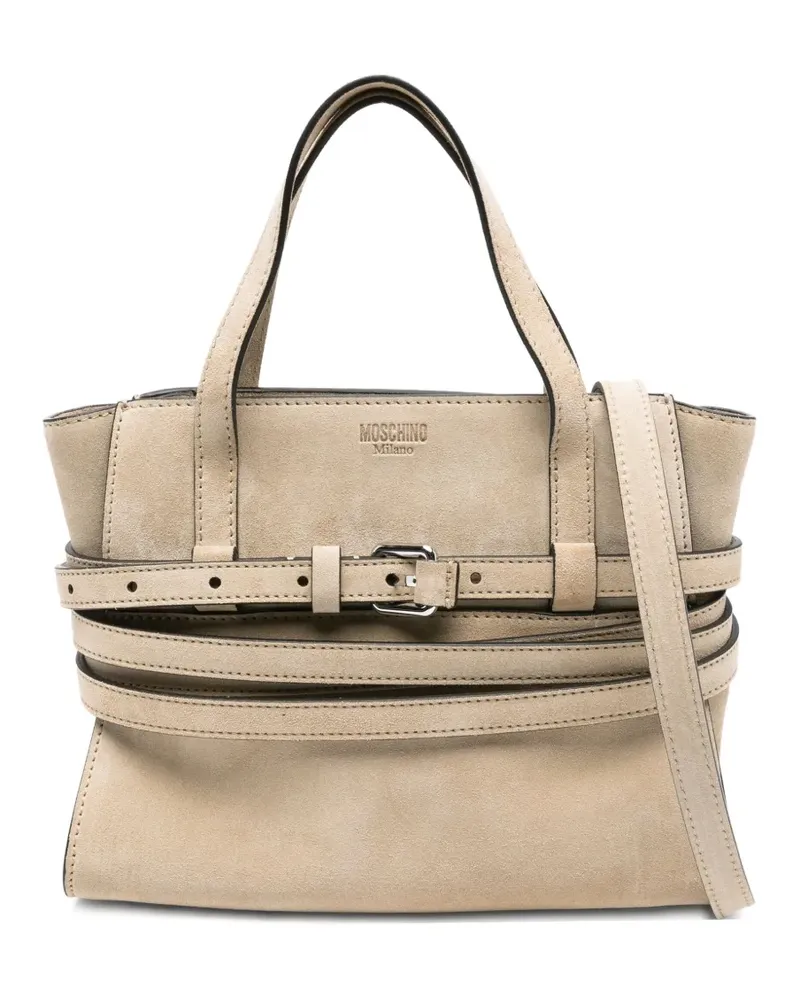Moschino Tie Me Tote Bag mit Gürtel - Nude Nude