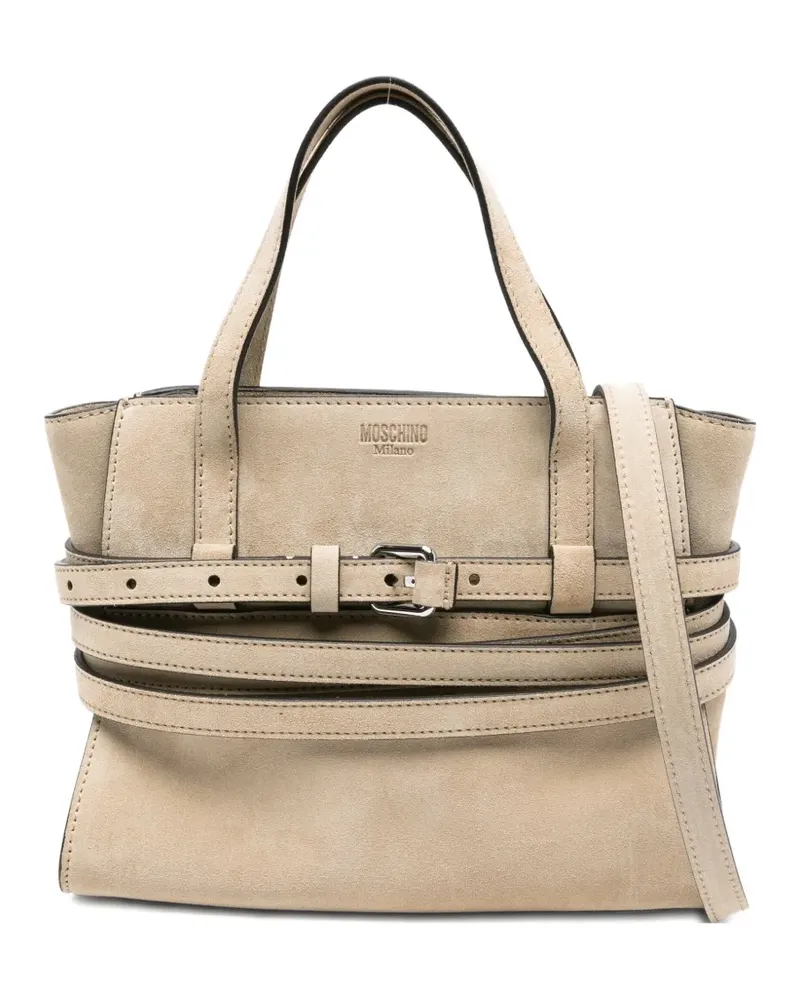 Moschino Tie Me Tote Bag mit Gürtel - Nude Nude