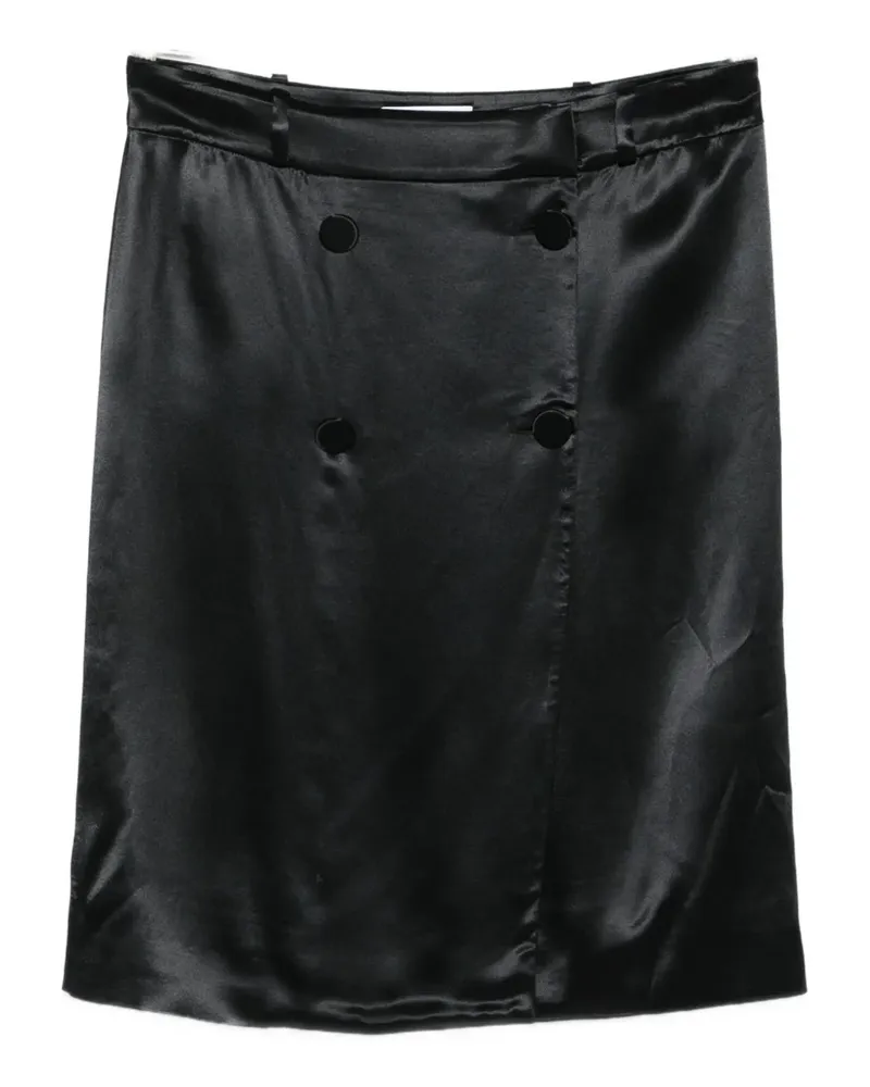 Ferragamo Midirock aus Satin - Schwarz Schwarz