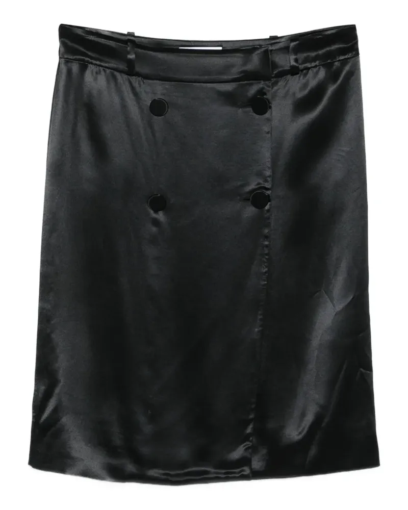 Ferragamo Midirock aus Satin - Schwarz Schwarz