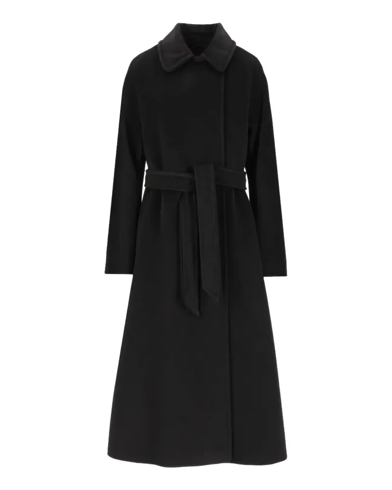 Max Mara Apice Mantel mit Gürtel - Schwarz Schwarz