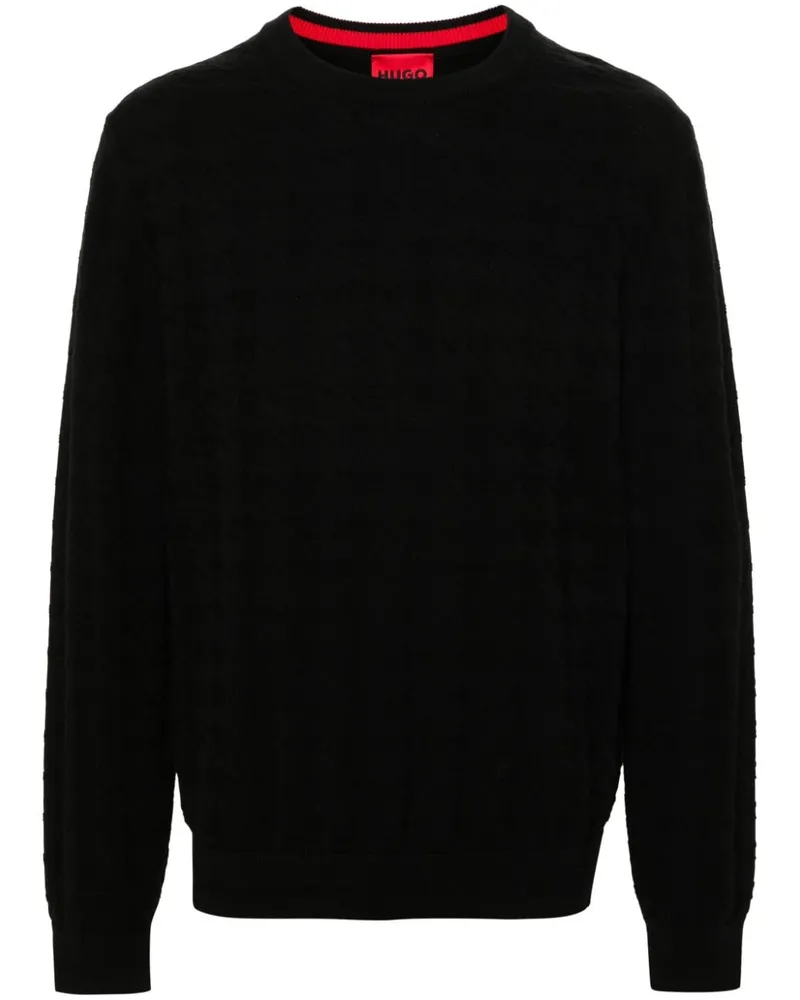 HUGO BOSS Pullover aus Bio-Baumwolle - Schwarz Schwarz