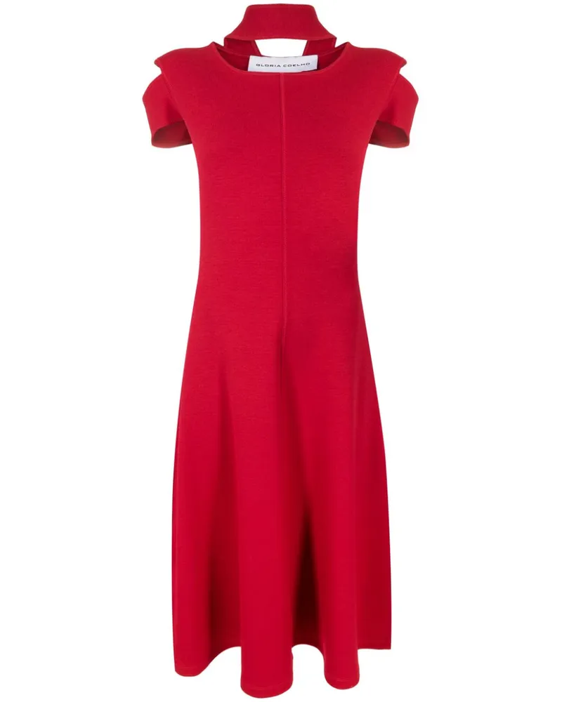 Gloria Coelho Schulterfreies Midikleid - Rot Rot