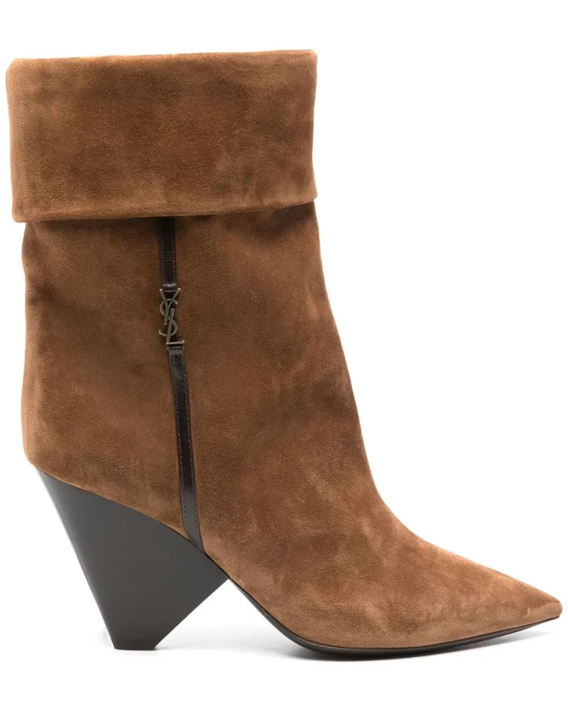 Saint Laurent Niki Stiefeletten 85mm - Braun Braun