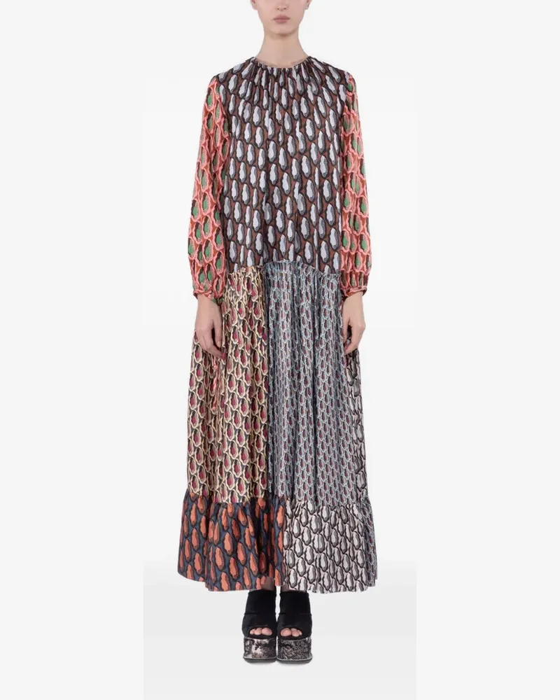 Biyan twill-printed maxi dress - Braun Braun
