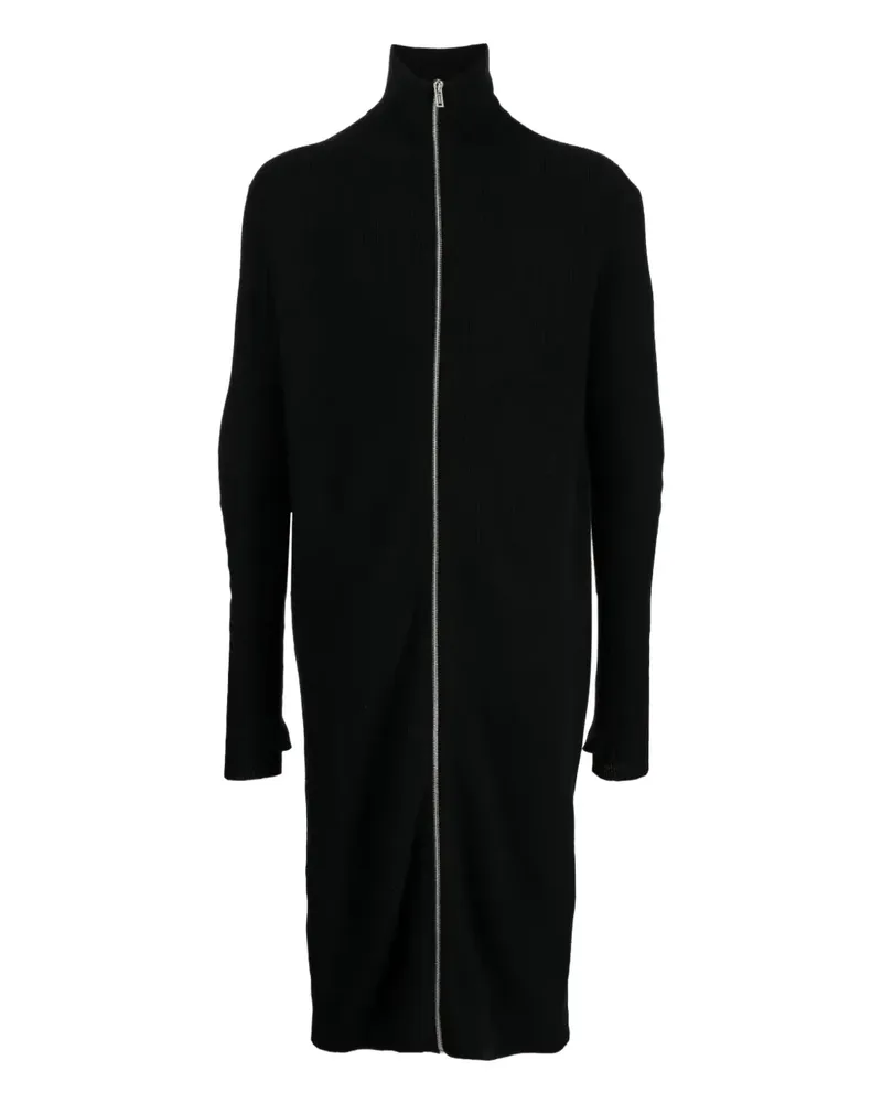 Ann Demeulemeester Mantel mit Reißverschluss - Schwarz Schwarz