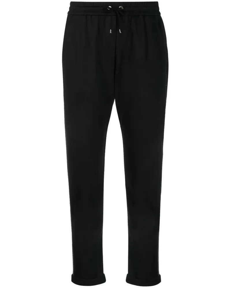 Brunello Cucinelli Cropped-Sporthose mit Kordelzug - Schwarz Schwarz