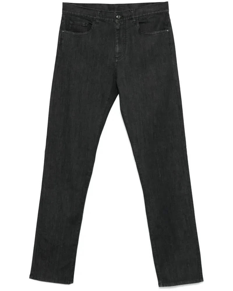 Canali Jeans mit geradem Bein - Schwarz Schwarz