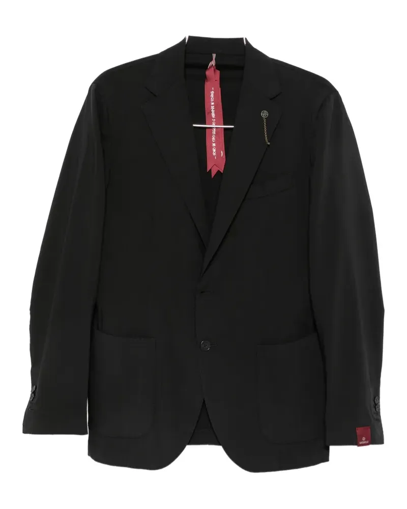 Biagio Santaniello logo-plaque single-breasted suit - Schwarz Schwarz