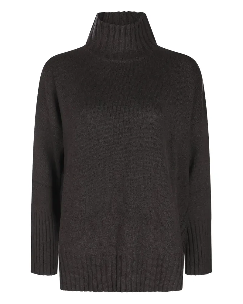 Antonelli Firenze Rollkragenpullover mit geripptem Saum - Braun Braun