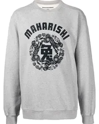 maharishi Sweatshirt mit Logo-Print Grau