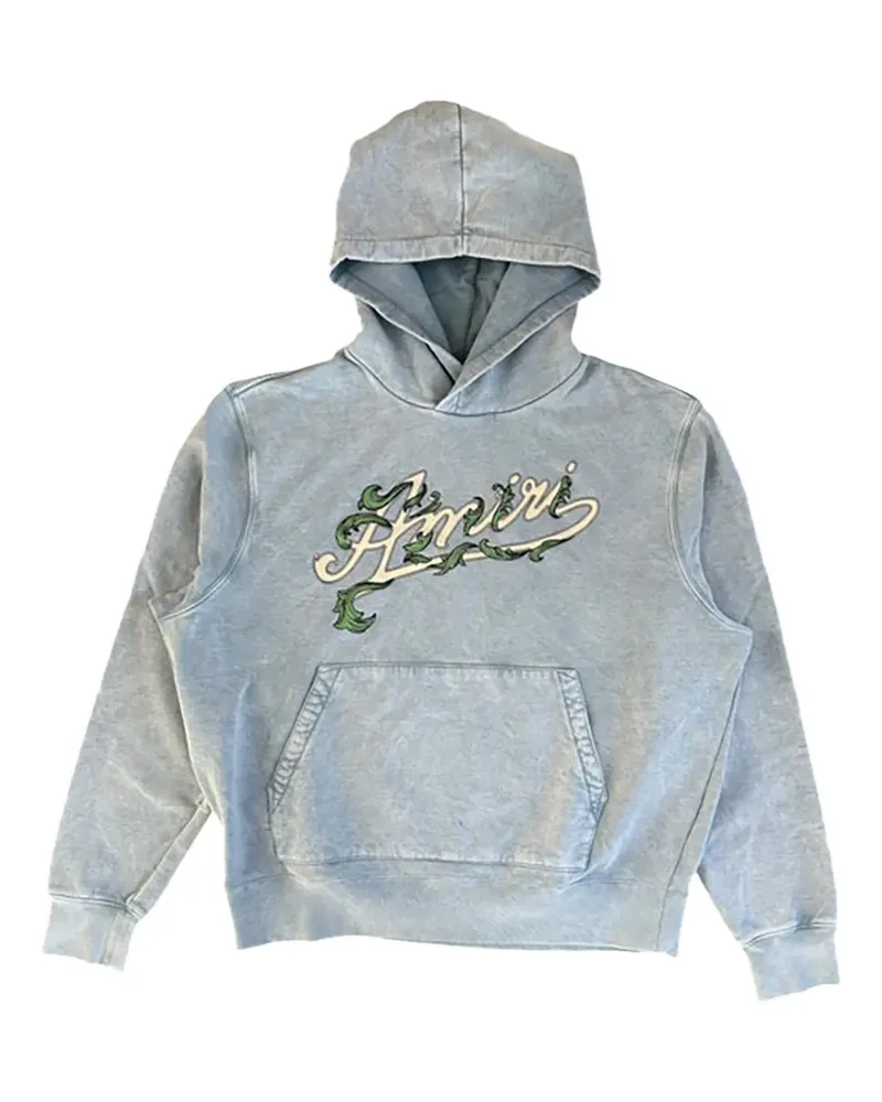 Amiri logo-print filigree-detail hoodie - Grau Grau