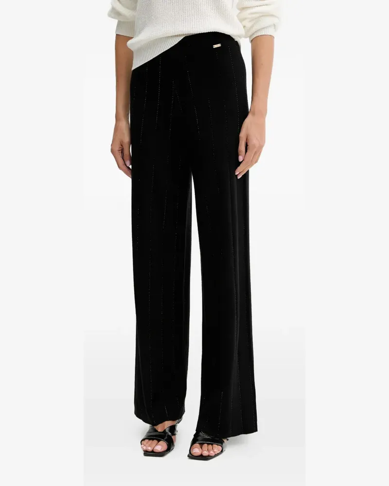 Fracomina studded wide trousers - Schwarz Schwarz