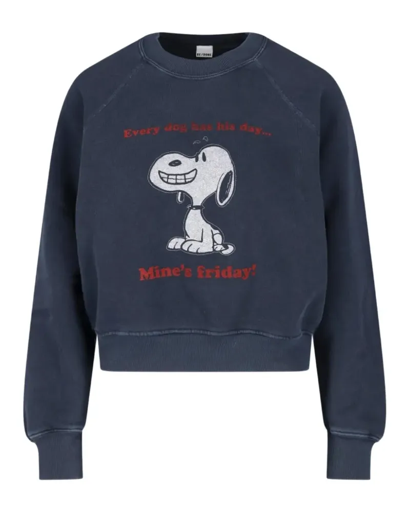 RE/DONE Sweatshirt mit Snoopy-Print - Schwarz Schwarz