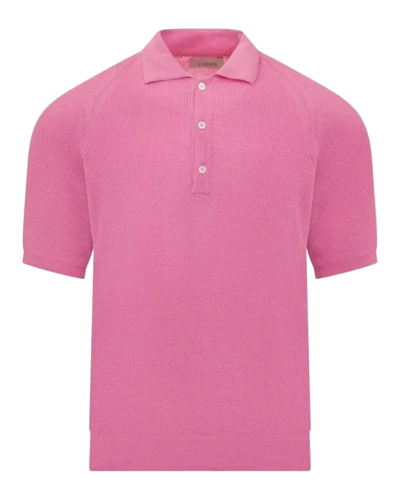 Laneus Poloshirt mit Raglanärmeln - Rosa Rosa