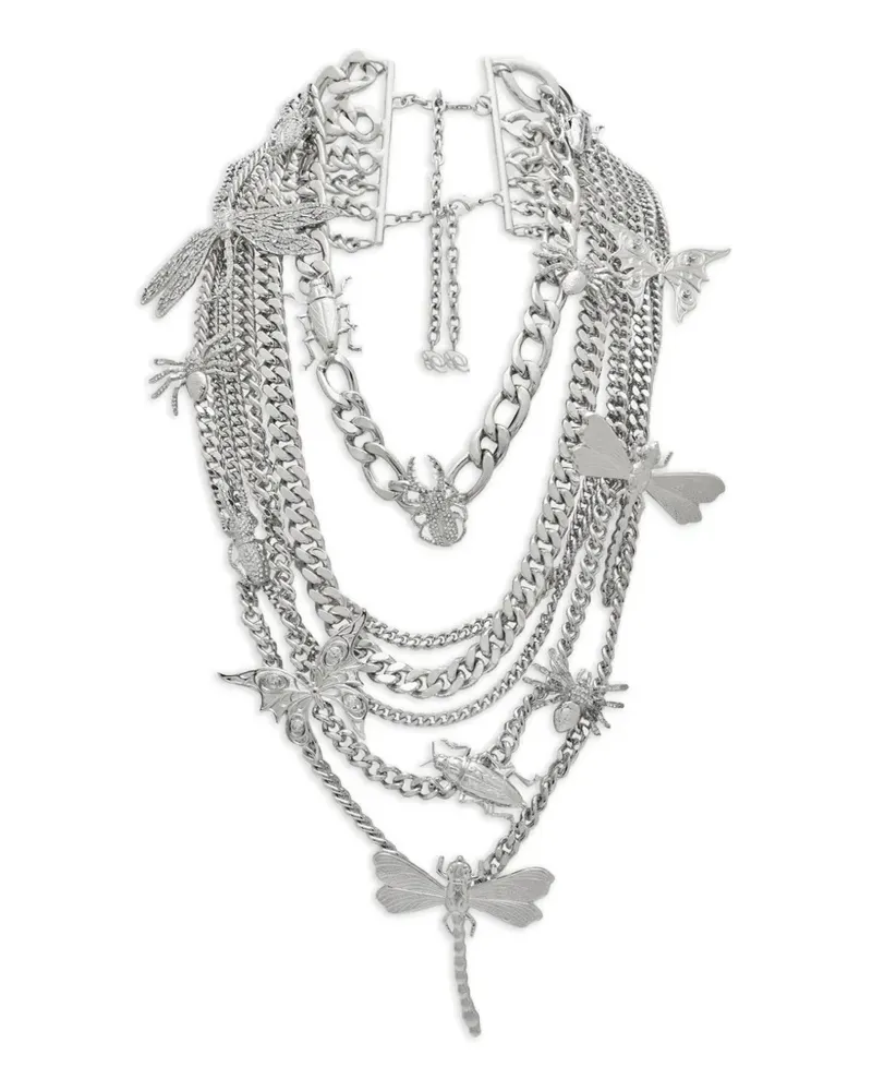 Blumarine layered chain necklace - Silber Silber
