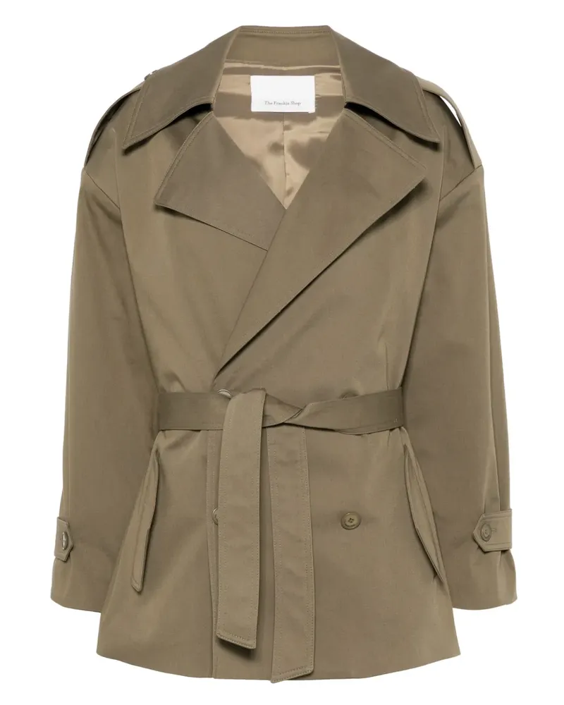 FRANKIE Shop Kurzer Zurich Trenchcoat - Grün Grün