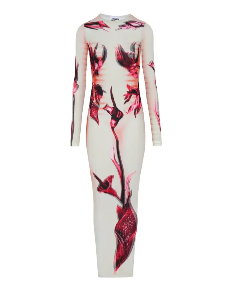 Jean Paul Gaultier Body Flowers maxi dress - Nude Nude