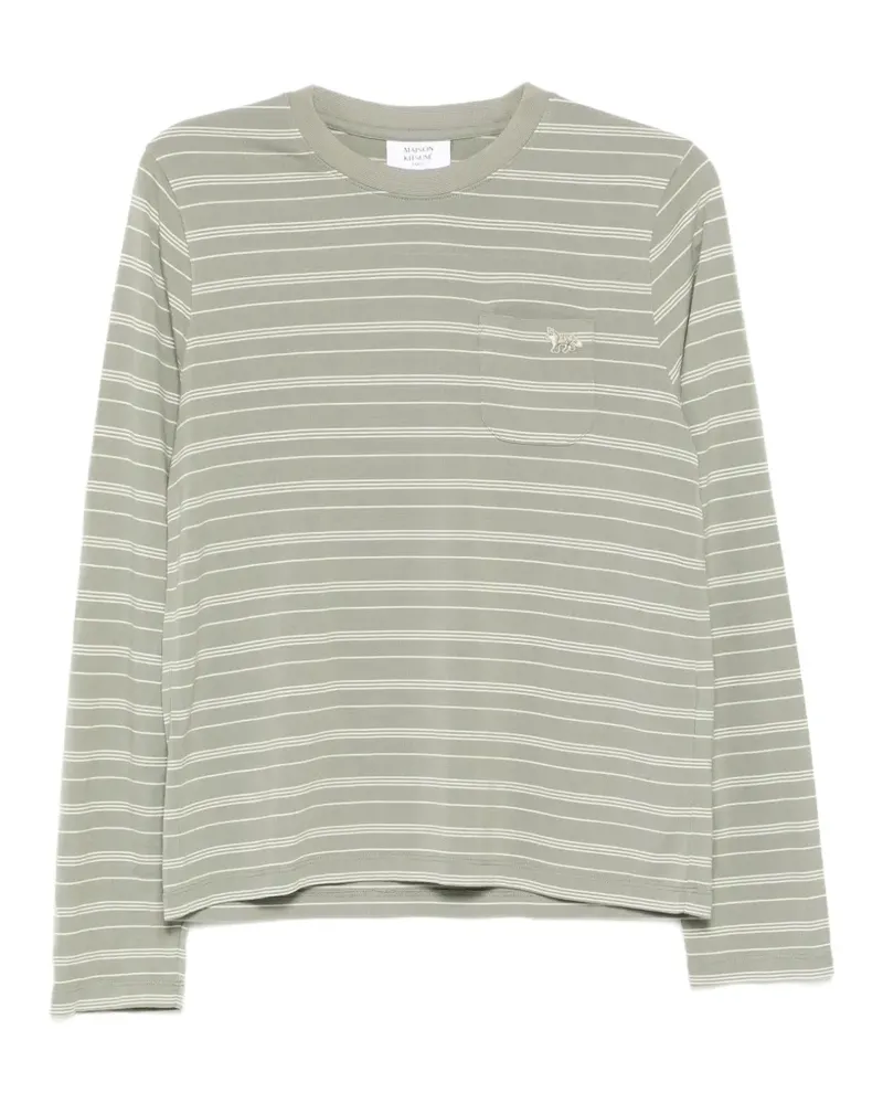 Kitsuné striped long-sleeve T-shirt - Grau Grau
