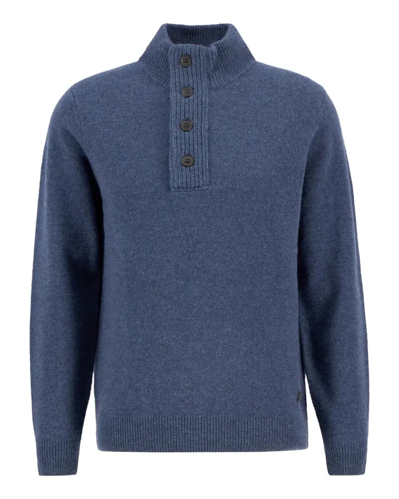 Barbour high-neck elbow-patch sweater - Blau Blau