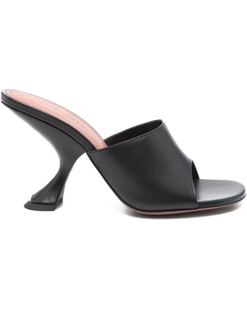 Amina Muaddi Lupita Sandalen mit Design-Absatz 90mm - Schwarz Schwarz
